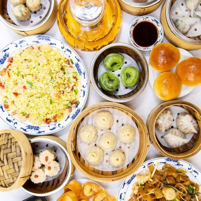 A variety of dim sum dishes at San Francisco's Yank Sing restaurant.